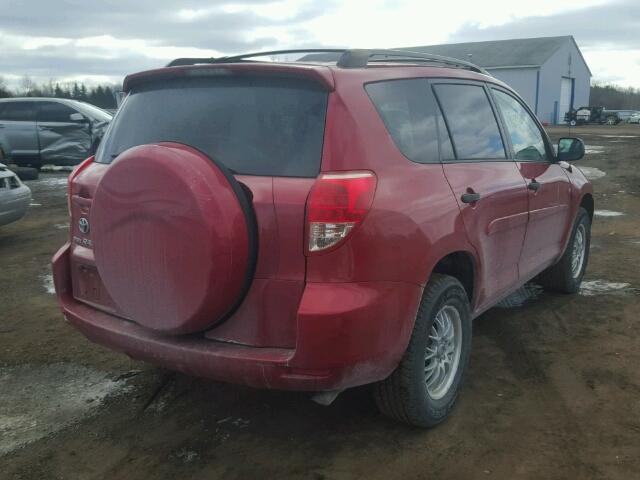 JTMZD33V176049798 - 2007 TOYOTA RAV4 RED photo 4