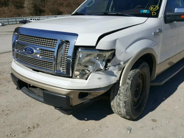 1FTFW1EV6AKA17829 - 2010 FORD F150 SUPER WHITE photo 9