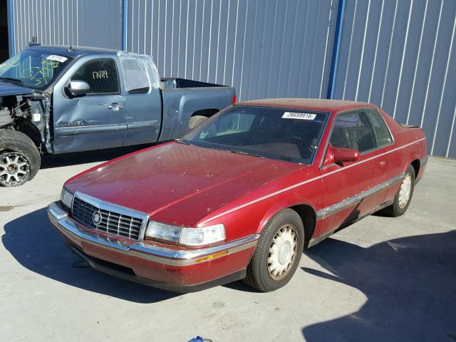 1G6EL12B1PU603322 - 1993 CADILLAC ELDORADO RED photo 2