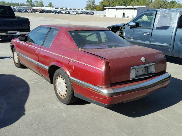 1G6EL12B1PU603322 - 1993 CADILLAC ELDORADO RED photo 3