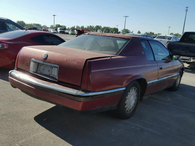 1G6EL12B1PU603322 - 1993 CADILLAC ELDORADO RED photo 4