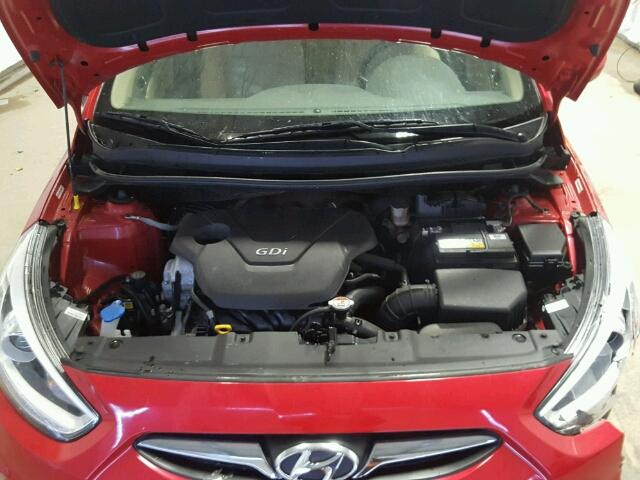 KMHCU4AE0EU717433 - 2014 HYUNDAI ACCENT GLS RED photo 7