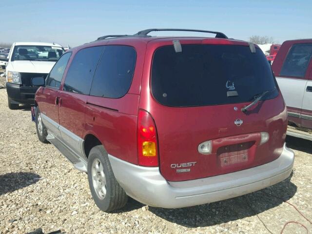 4N2XN11T2YD814859 - 2000 NISSAN QUEST SE MAROON photo 3