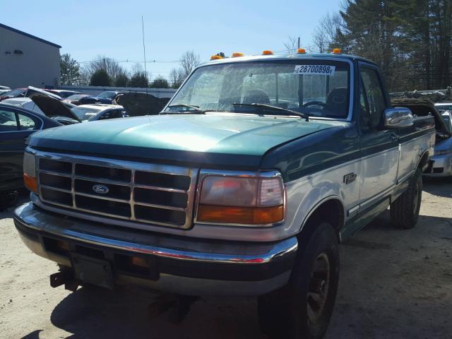 1FTEF14NXTLC00824 - 1996 FORD F150 GREEN photo 2