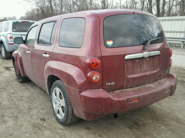 3GNDA13DX7S631013 - 2007 CHEVROLET HHR LS MAROON photo 3