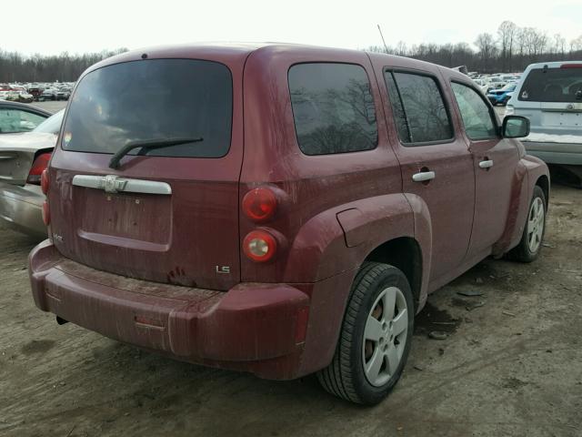 3GNDA13DX7S631013 - 2007 CHEVROLET HHR LS MAROON photo 4