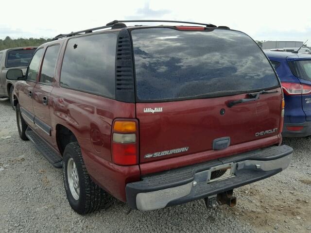 1GNEC16T81J273694 - 2001 CHEVROLET SUBURBAN C RED photo 3