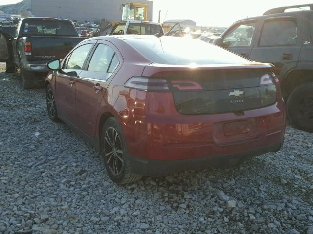 1G1RD6E42CU105042 - 2012 CHEVROLET VOLT MAROON photo 3