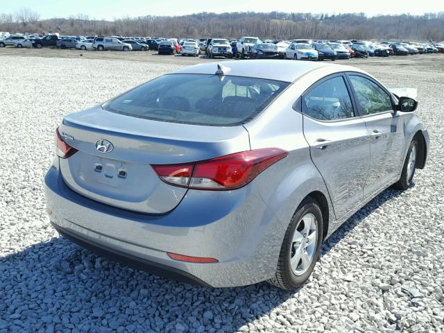 KMHDH4AE9EU056445 - 2014 HYUNDAI ELANTRA SE GRAY photo 4