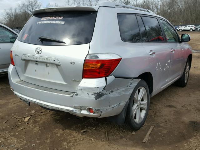 JTEES42A482105133 - 2008 TOYOTA HIGHLANDER SILVER photo 4