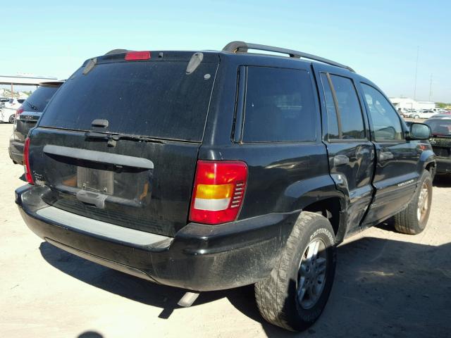 1J4GX48S42C316200 - 2002 JEEP GRAND CHER BLACK photo 4