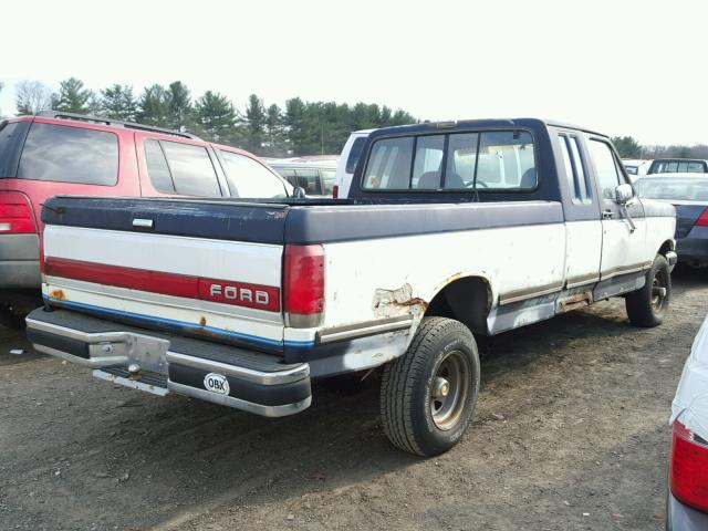 1FTEX14N8KKA45725 - 1989 FORD F150 BLUE photo 4