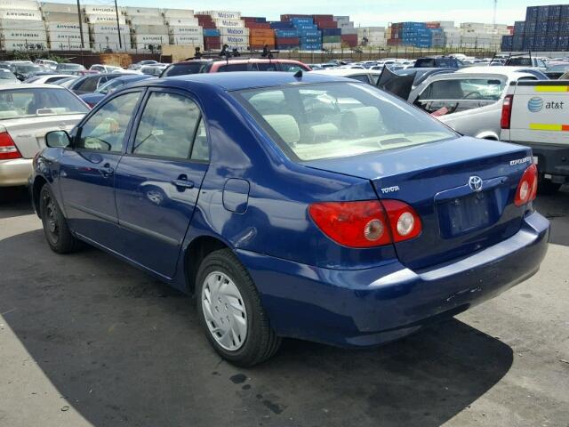 1NXBR32E26Z617843 - 2006 TOYOTA COROLLA CE BLUE photo 3