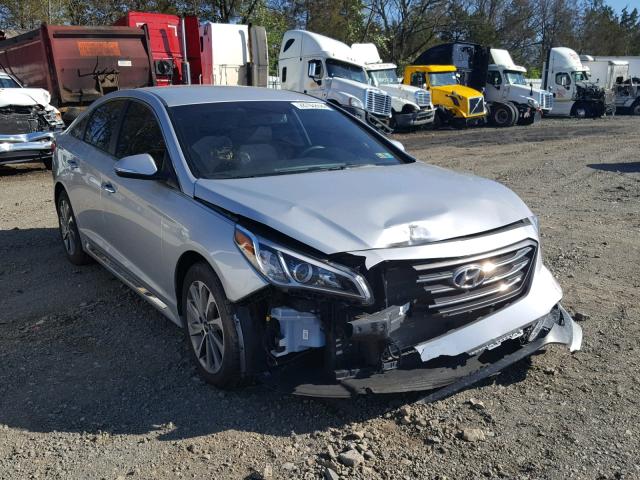 5NPE34AF9FH100939 - 2015 HYUNDAI SONATA SPO SILVER photo 1