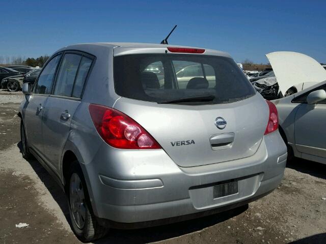 3N1BC13E27L380908 - 2007 NISSAN VERSA S SILVER photo 3