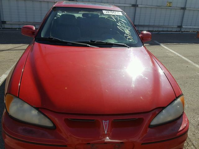 1G2NW12E7XM944369 - 1999 PONTIAC GRAND AM G RED photo 9