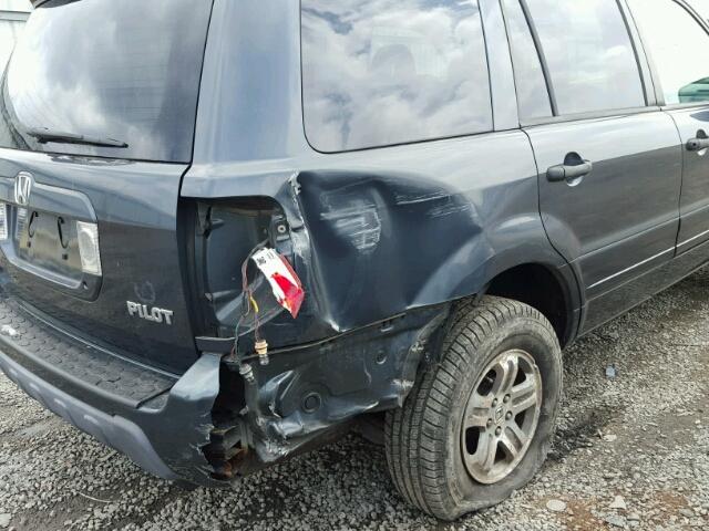 2HKYF18493H577907 - 2003 HONDA PILOT EX BLUE photo 9