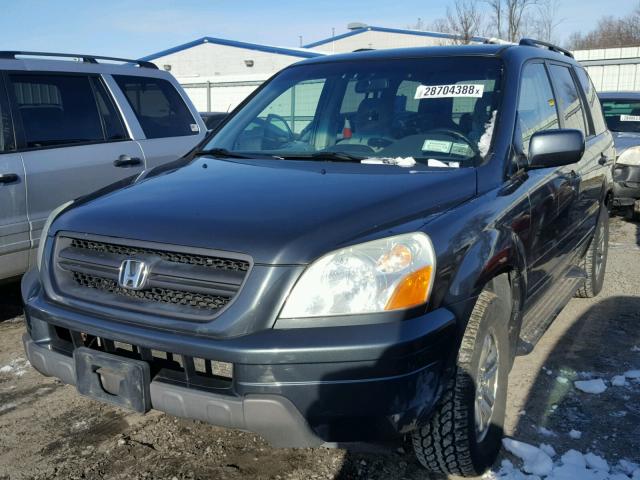 2HKYF18424H553966 - 2004 HONDA PILOT EX GRAY photo 2