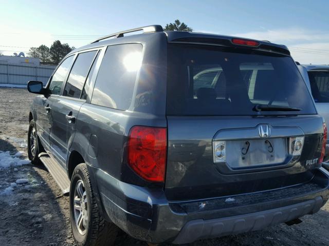 2HKYF18424H553966 - 2004 HONDA PILOT EX GRAY photo 3