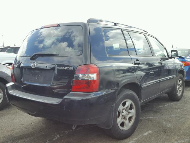 JTEGD21A560152088 - 2006 TOYOTA HIGHLANDER BLACK photo 4