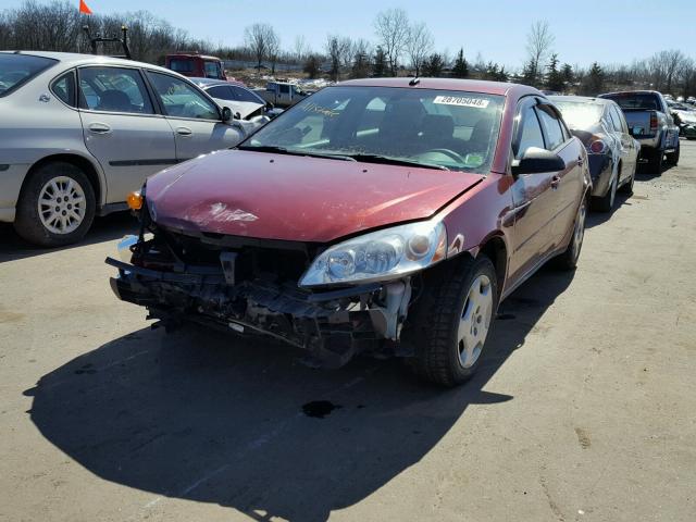 1G2ZF57B084244816 - 2008 PONTIAC G6 VALUE L RED photo 2