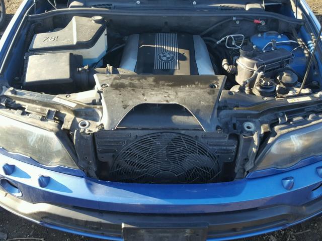 5UXFB93503LN80447 - 2003 BMW X5 4.6IS BLUE photo 7