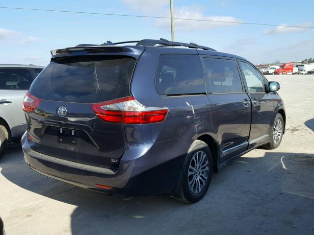 5TDYZ3DC3JS916555 - 2018 TOYOTA SIENNA XLE BLUE photo 4