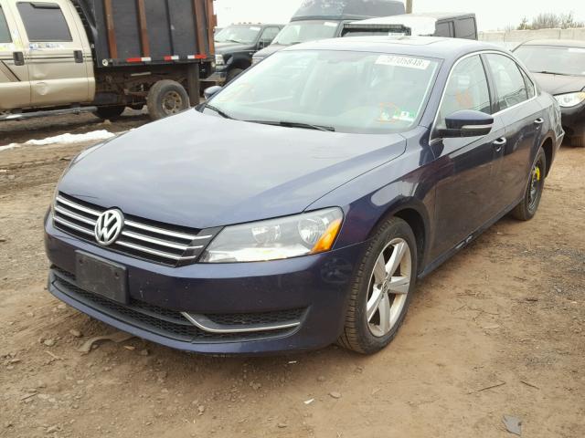 1VWBP7A30CC106857 - 2012 VOLKSWAGEN PASSAT SE BLUE photo 2