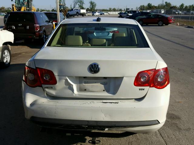 3VWST71K46M720106 - 2006 VOLKSWAGEN JETTA TDI WHITE photo 9