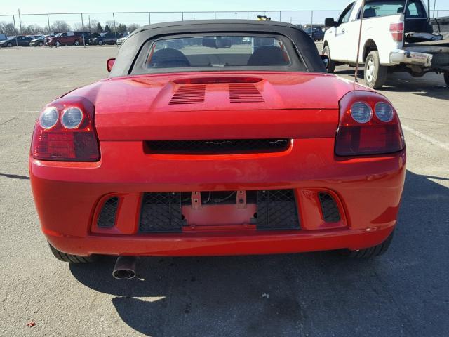 JTDFR320X40067712 - 2004 TOYOTA MR2 SPYDER RED photo 6