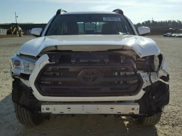 5TFCZ5AN3GX033389 - 2016 TOYOTA TACOMA DOU WHITE photo 9