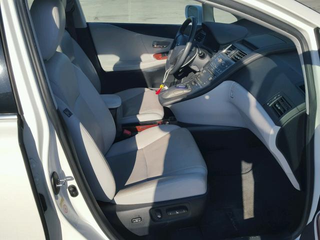 JTHBB1BA4A2033019 - 2010 LEXUS HS 250H WHITE photo 5