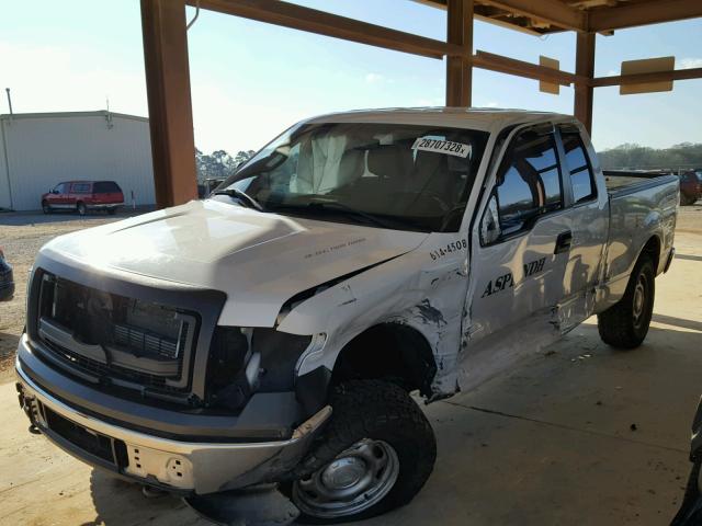 1FTFX1ET4EKD85220 - 2014 FORD F150 SUPER WHITE photo 2