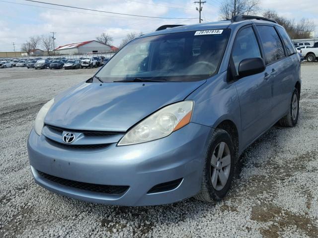 5TDZK23C39S260230 - 2009 TOYOTA SIENNA CE BLUE photo 2