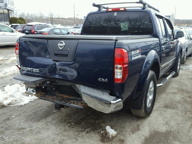 1N6AD07W77C413526 - 2007 NISSAN FRONTIER C BLUE photo 4