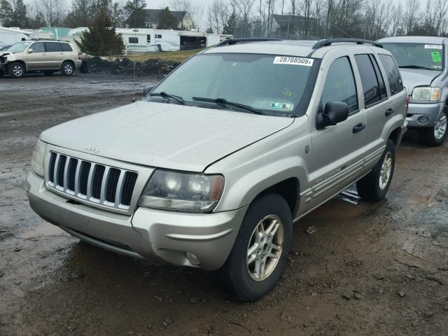 1J4GW48S14C355686 - 2004 JEEP GRAND CHER BEIGE photo 2