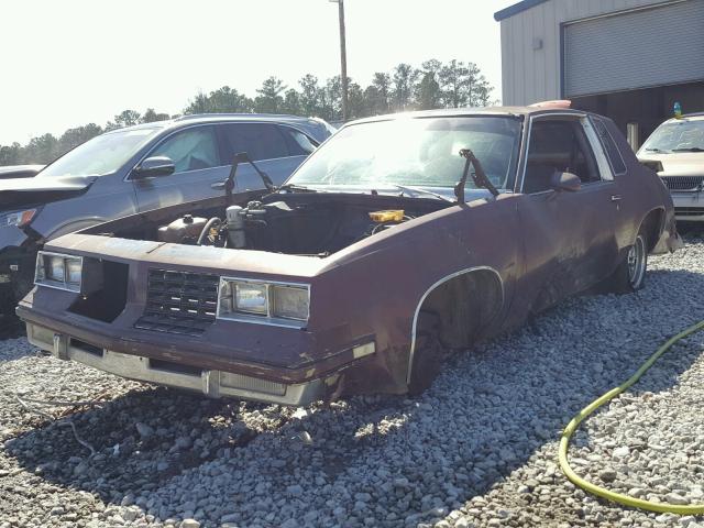 2G3AR47A7E2303458 - 1984 OLDSMOBILE CUTLASS SU MAROON photo 2