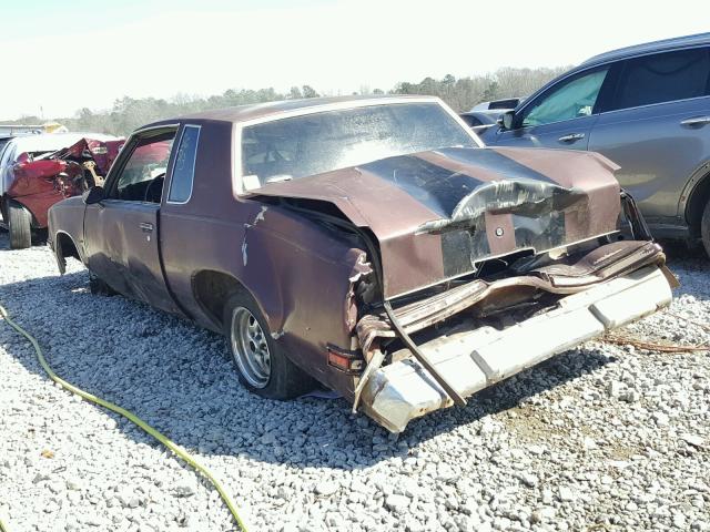 2G3AR47A7E2303458 - 1984 OLDSMOBILE CUTLASS SU MAROON photo 3