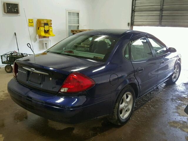 1FAHP55U71G166778 - 2001 FORD TAURUS SES BLUE photo 4