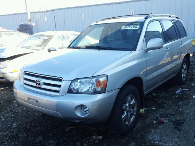 JTEGP21A650044651 - 2005 TOYOTA HIGHLANDER SILVER photo 2