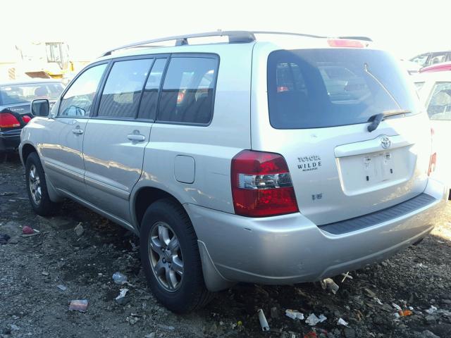 JTEGP21A650044651 - 2005 TOYOTA HIGHLANDER SILVER photo 3