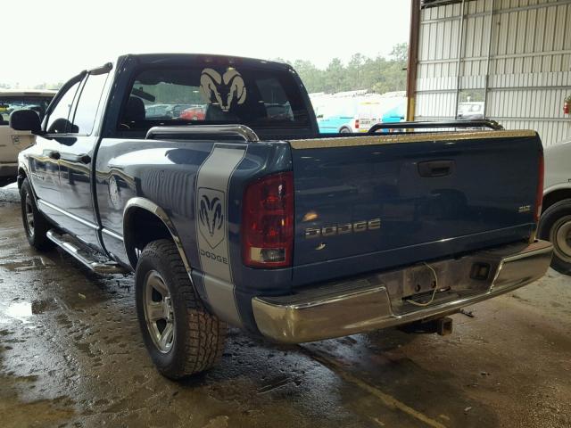 1D7HA18N73S186639 - 2003 DODGE RAM 1500 S BLUE photo 3