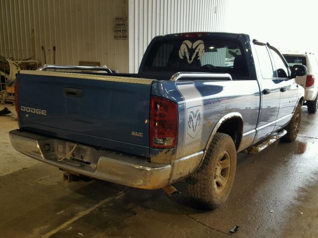 1D7HA18N73S186639 - 2003 DODGE RAM 1500 S BLUE photo 4