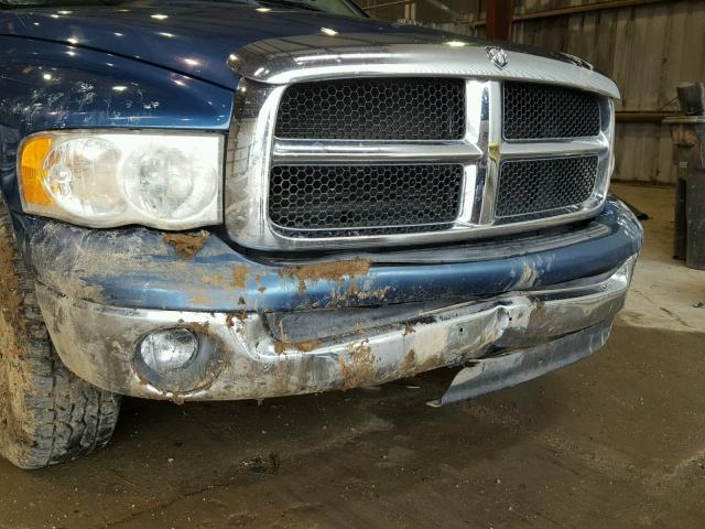 1D7HA18N73S186639 - 2003 DODGE RAM 1500 S BLUE photo 9