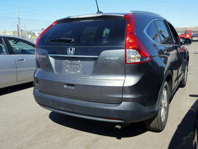 2HKRM4H70CH631536 - 2012 HONDA CR-V EXL GRAY photo 4