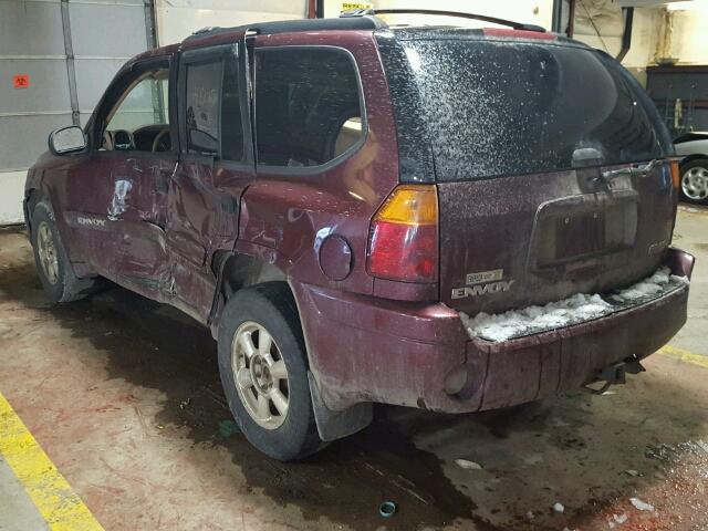 1GKDT13S132349919 - 2003 GMC ENVOY BURGUNDY photo 3