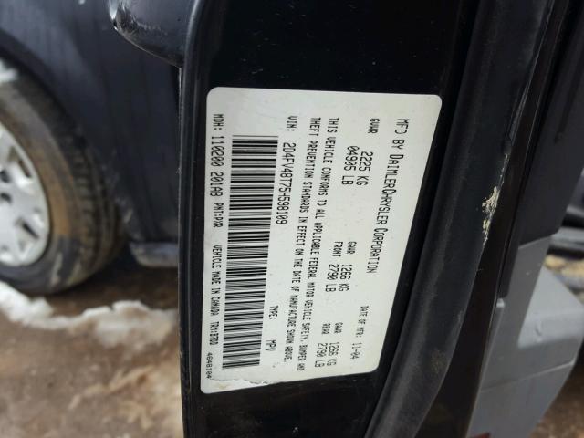 2D4FV48T75H598109 - 2005 DODGE MAGNUM SE BLACK photo 10