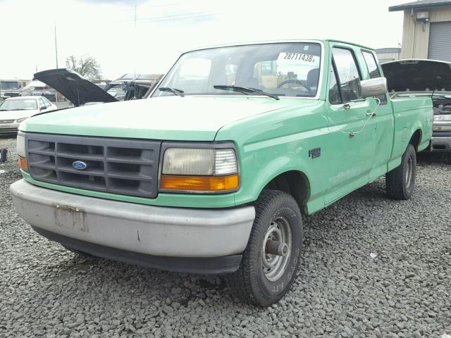 1FTEX14N1SKB30468 - 1995 FORD F150 GREEN photo 2