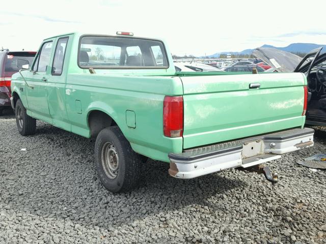 1FTEX14N1SKB30468 - 1995 FORD F150 GREEN photo 3