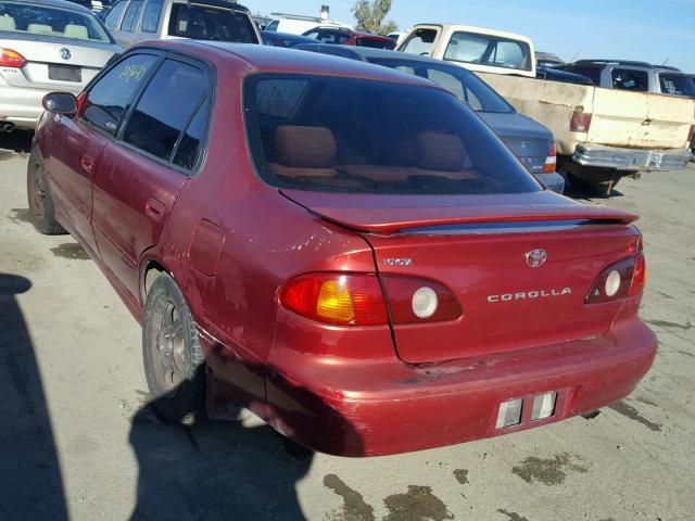 1NXBR12E41Z440113 - 2001 TOYOTA COROLLA CE RED photo 3